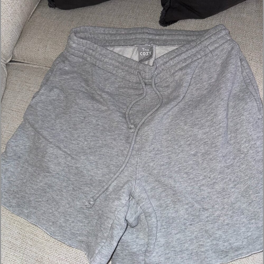 Grey Aritzia TNA Boyfriend Sweatshorts